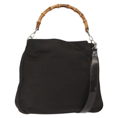 Gucci Vintage Bamboo Shoulder Bag Nylon