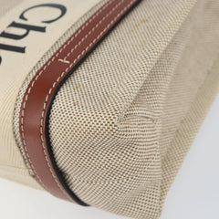 Chloe Woody Convertible Tote Canvas with Leather