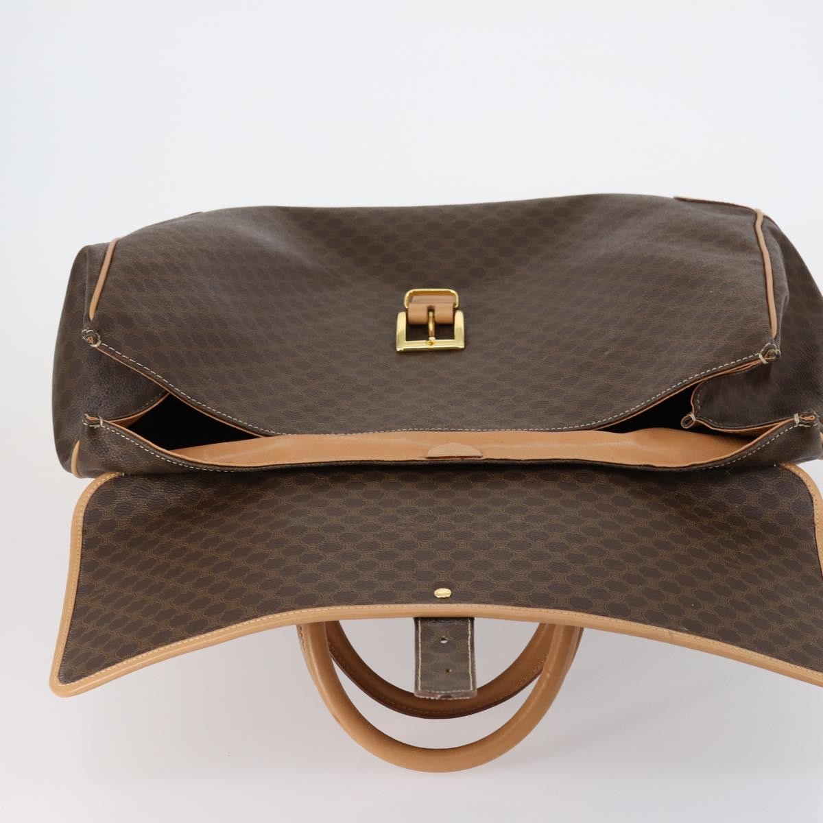 Celine Vintage Duffle Bag Macadam Coated Canvas