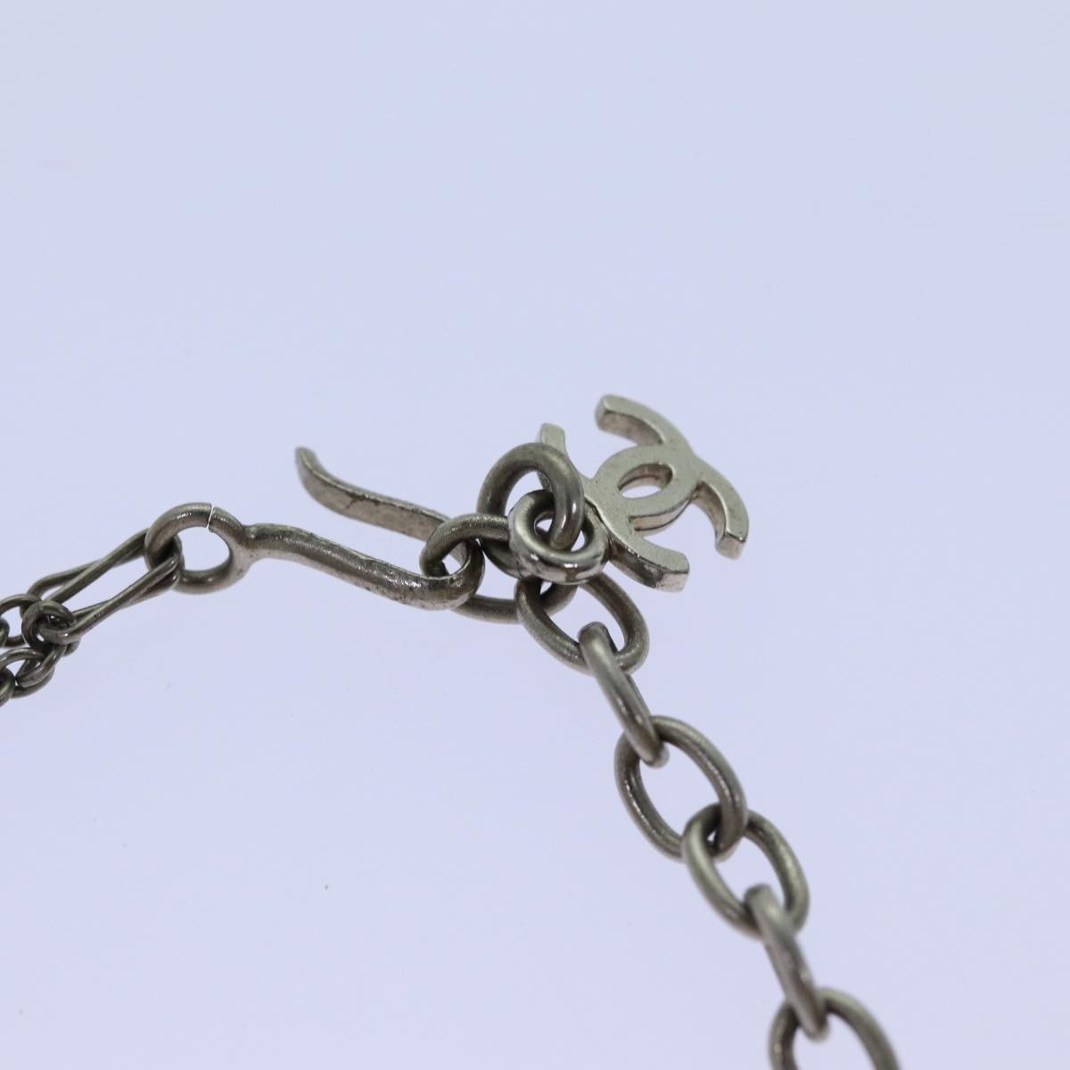 Chanel Camellia CC Long Necklace Metal with Faux Pearls