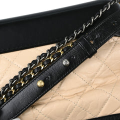 Chanel Bicolor Gabrielle Hobo Quilted Aged Calfskin