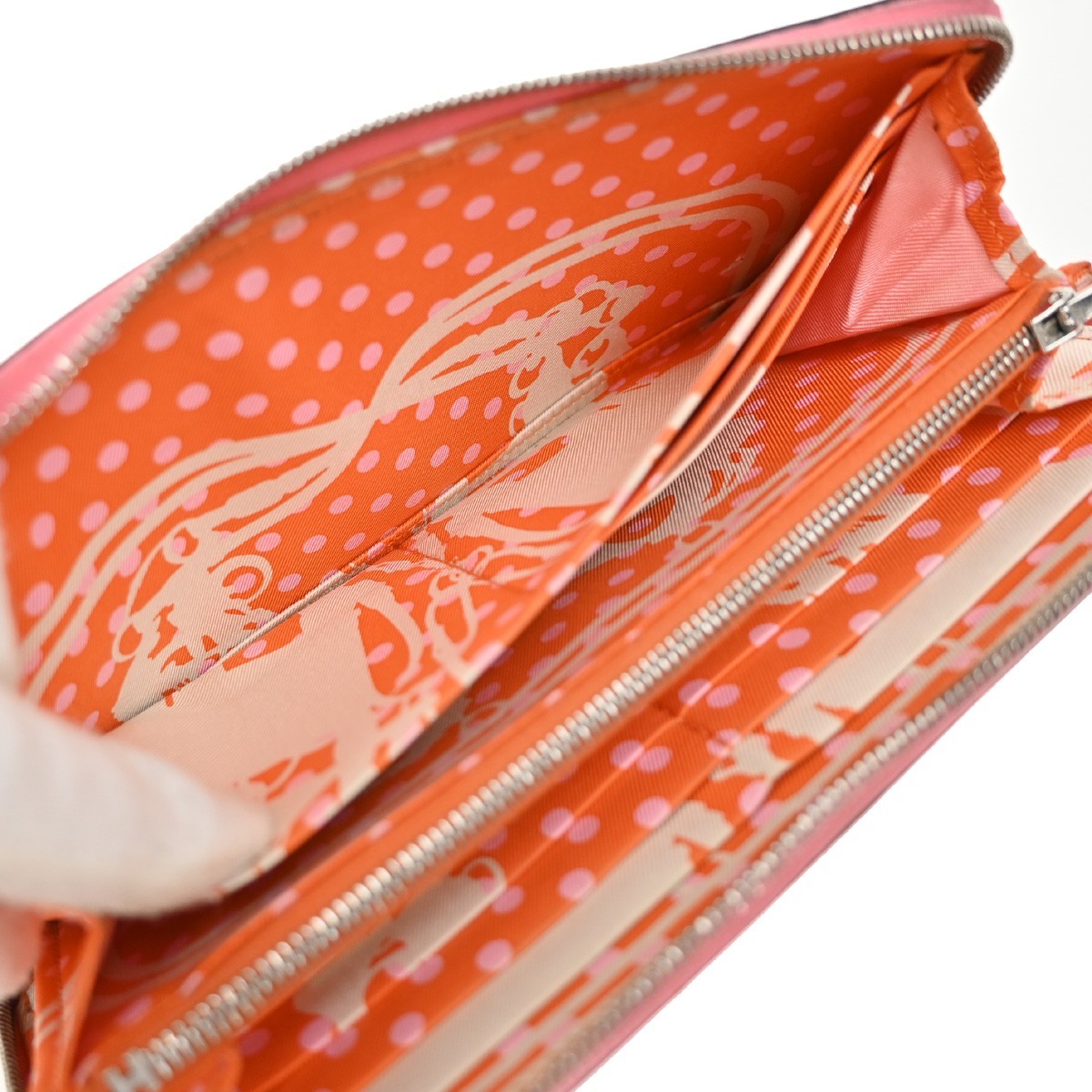 Hermes Azap Zip Around Wallet Silk'in Epsom