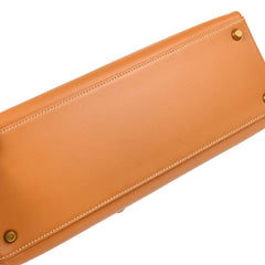 Hermes Kelly Handbag Brown Chamonix with Gold Hardware