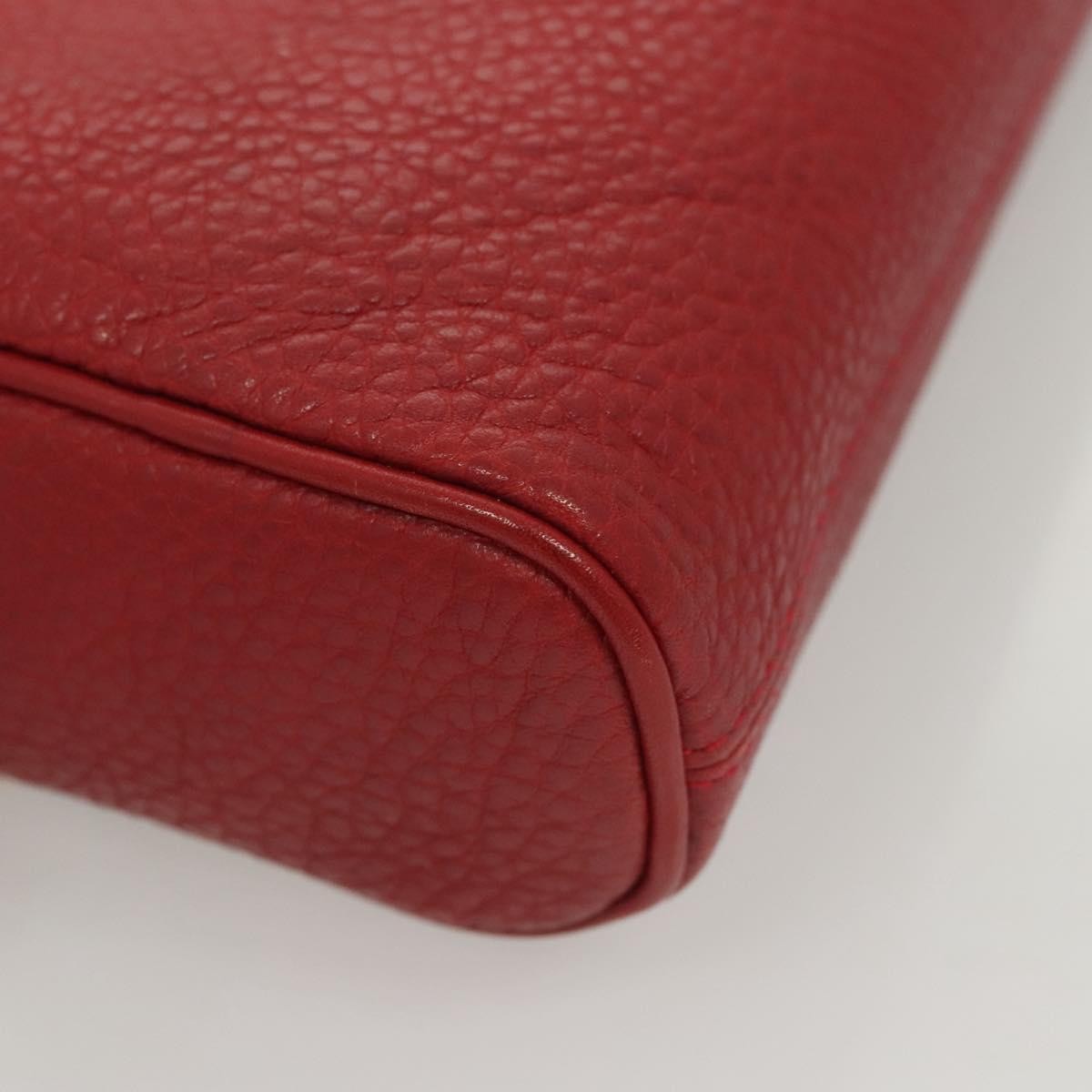 Burberry Logo Zip Around Pouch Leather