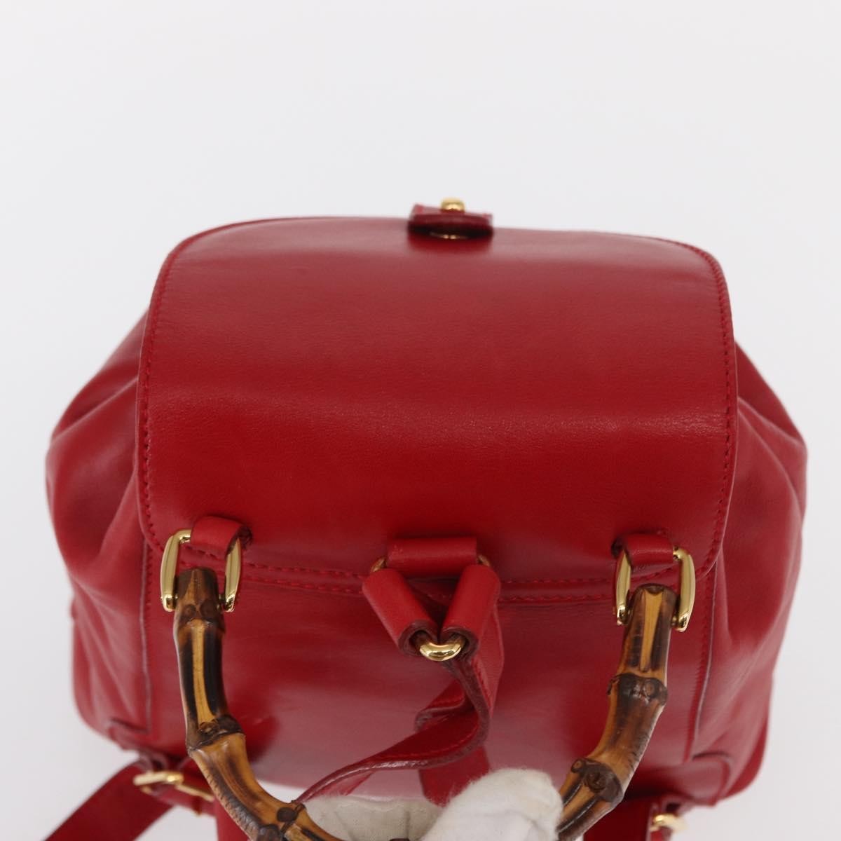 Gucci Vintage Bamboo Backpack Leather