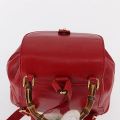 Gucci Vintage Bamboo Backpack Leather
