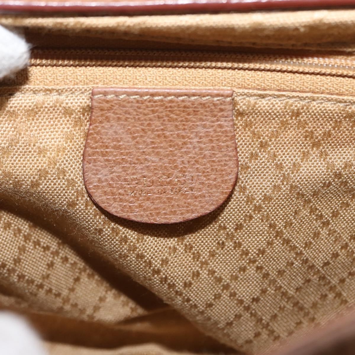 Gucci Vintage Bamboo Front Pocket Tote Suede