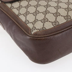 Gucci Front Pocket Messenger Bag GG Canvas with Leather