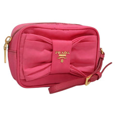 Prada Bow Camera Crossbody Bag Tessuto