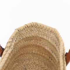 Chloe Marcie Basket Bag Raffia and Leather