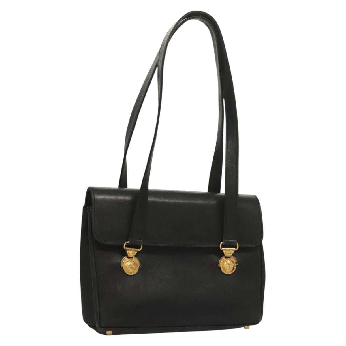 Versace Vintage Flap Shoulder Bag Leather