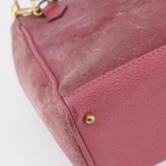 Gucci Vintage Bamboo Handle Bag Suede