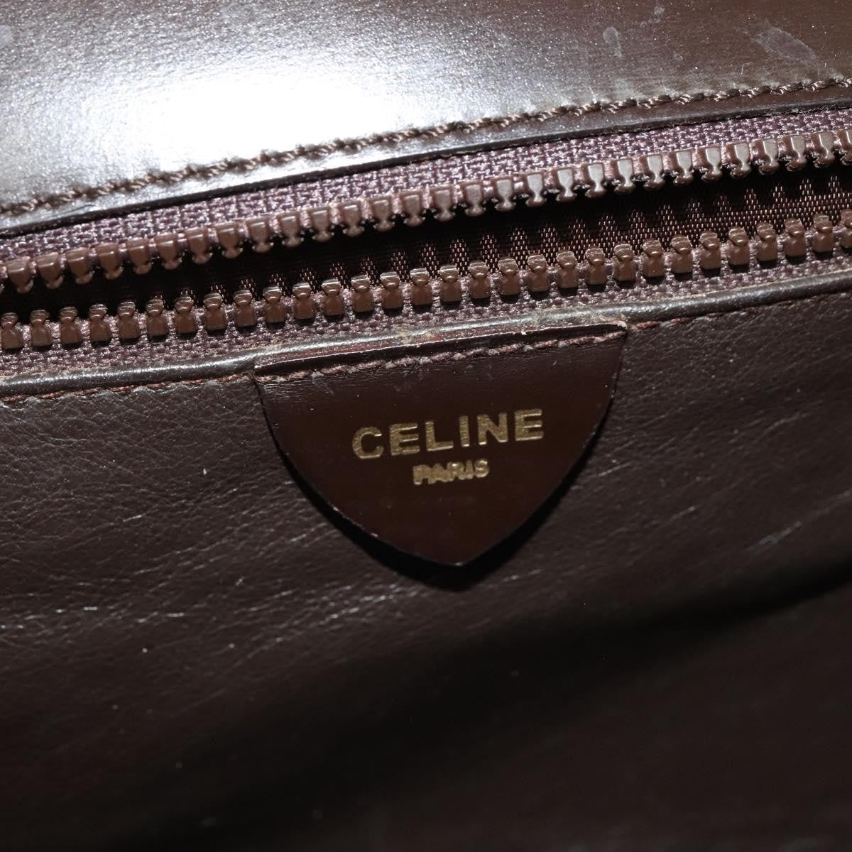 Celine Vintage Circle Logo Crossbody Bag Leather