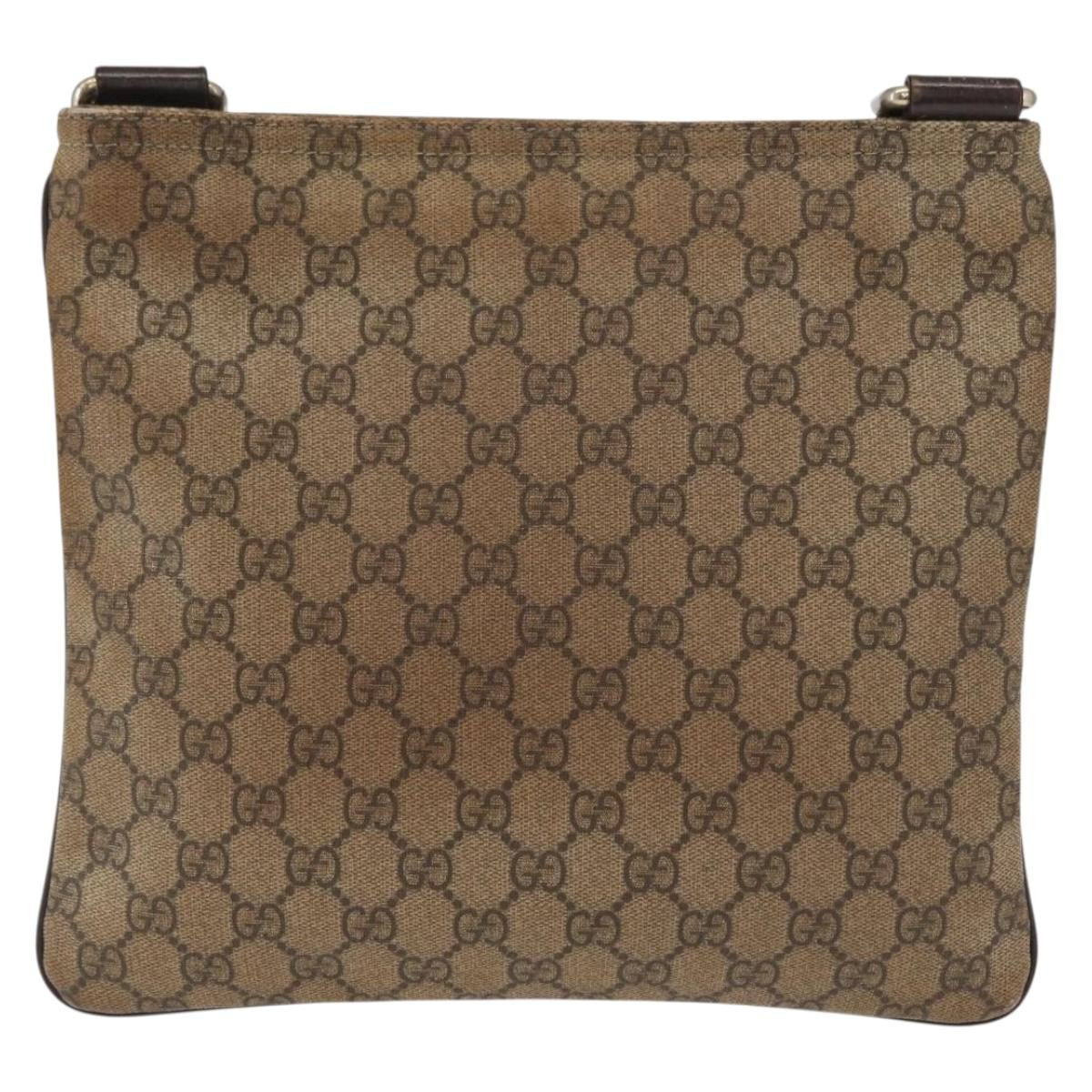 Gucci Flat Messenger Bag GG Coated Canvas