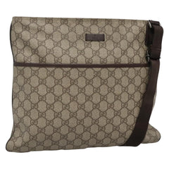 Gucci Zip Top Messenger Bag GG Coated Canvas