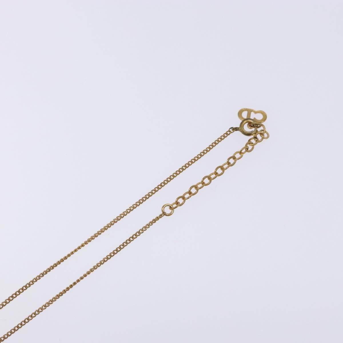 Christian Dior CD Round Pendant Necklace Metal
