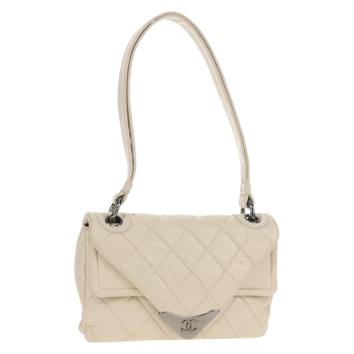 Chanel Padded Envelope Flap Bag Quilted Aged Calfskin