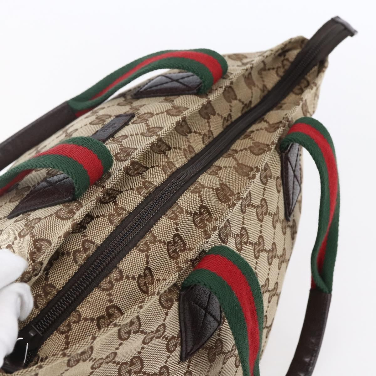 Gucci Web Zip Tote GG Canvas