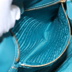 Prada Logo Bow Tote Tessuto with Leather