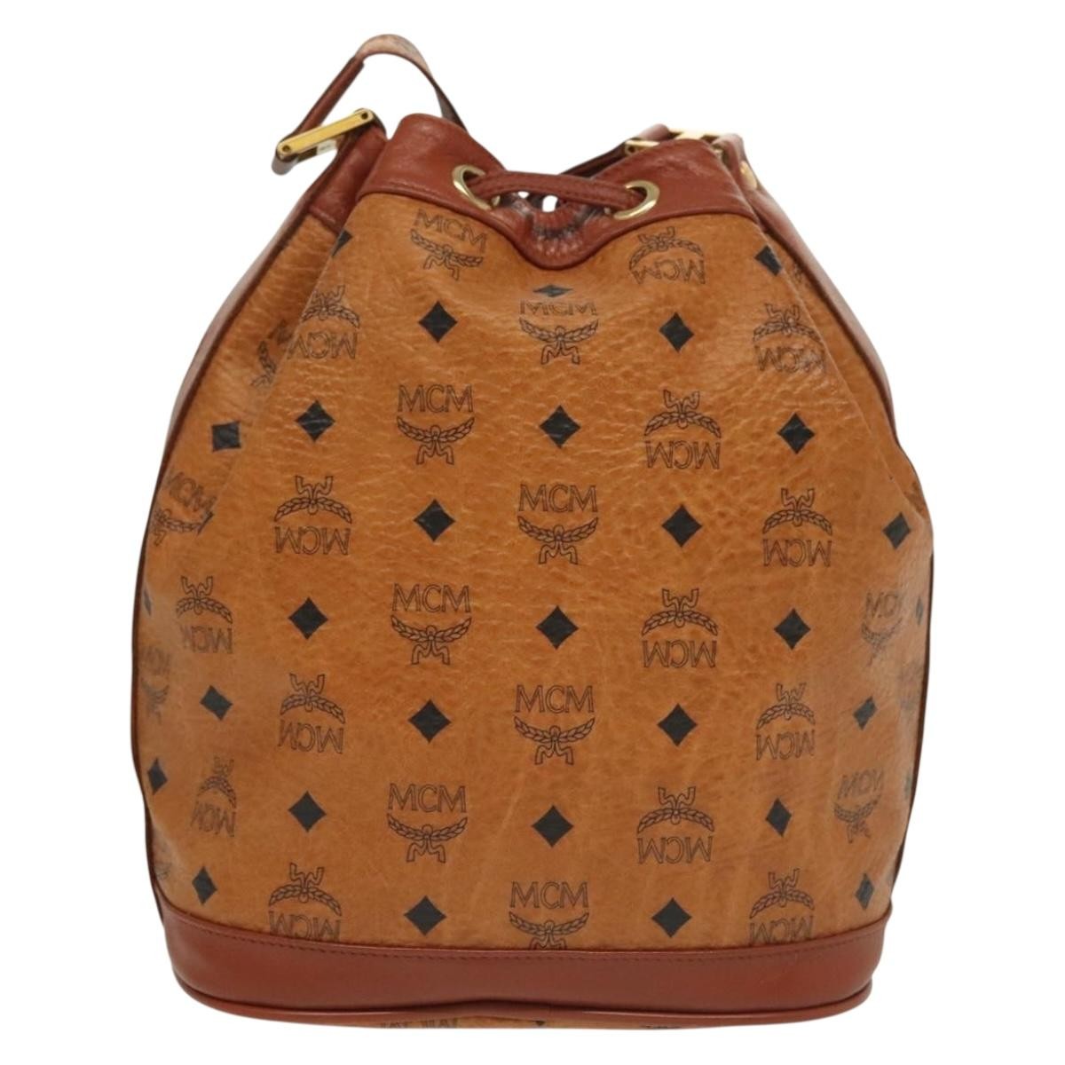 MCM Drawstring Shoulder Bag Leather