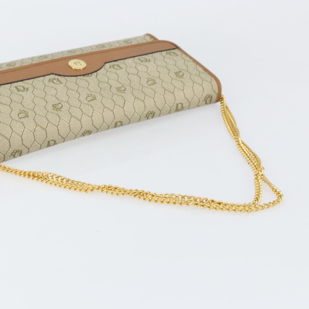 Christian Dior Vintage Honeycomb chain Canvas