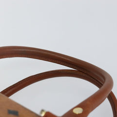 MCM Visetos Handbag Canvas and Leather