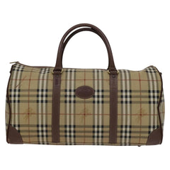 Burberry Convertible Weekend Duffle Bag Haymarket Coated Canvas