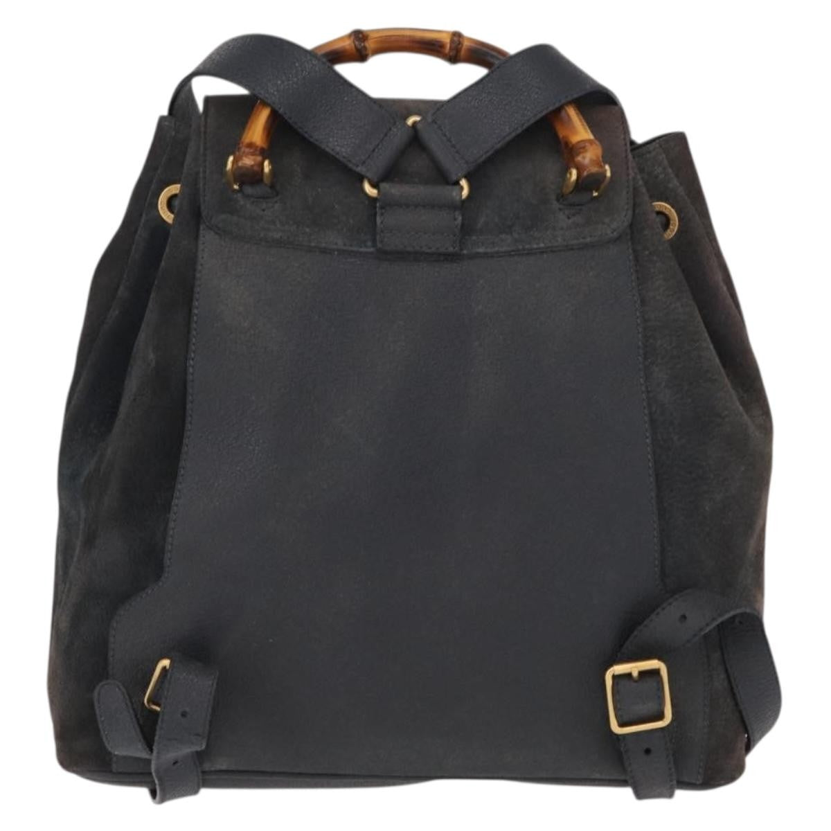 Gucci Vintage Bamboo Backpack Suede