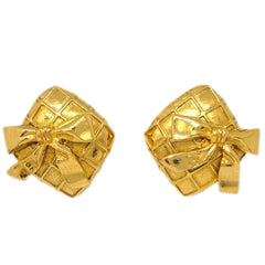 Chanel CC Rhombus Clip-On Earrings Metal