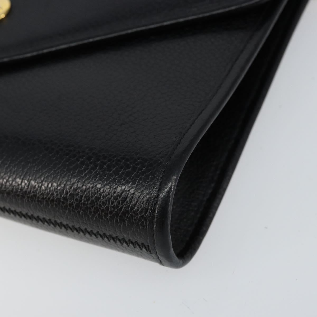 Christian Dior Vintage Chain Flap Shoulder Bag Leather