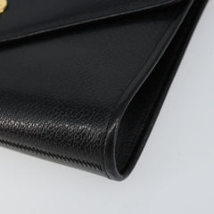 Christian Dior Vintage Chain Flap Shoulder Bag Leather