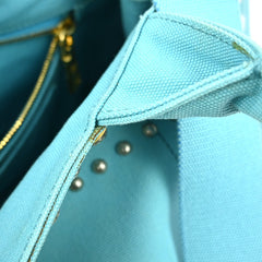 Prada Canapa Tote Rhinestone Embellished Canvas