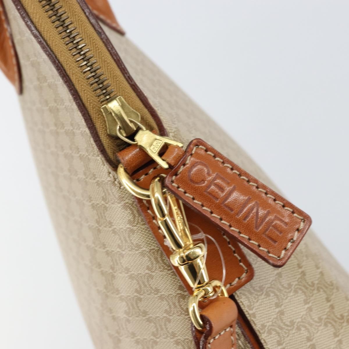 Celine Vintage Macadam Handbag Canvas and Leather