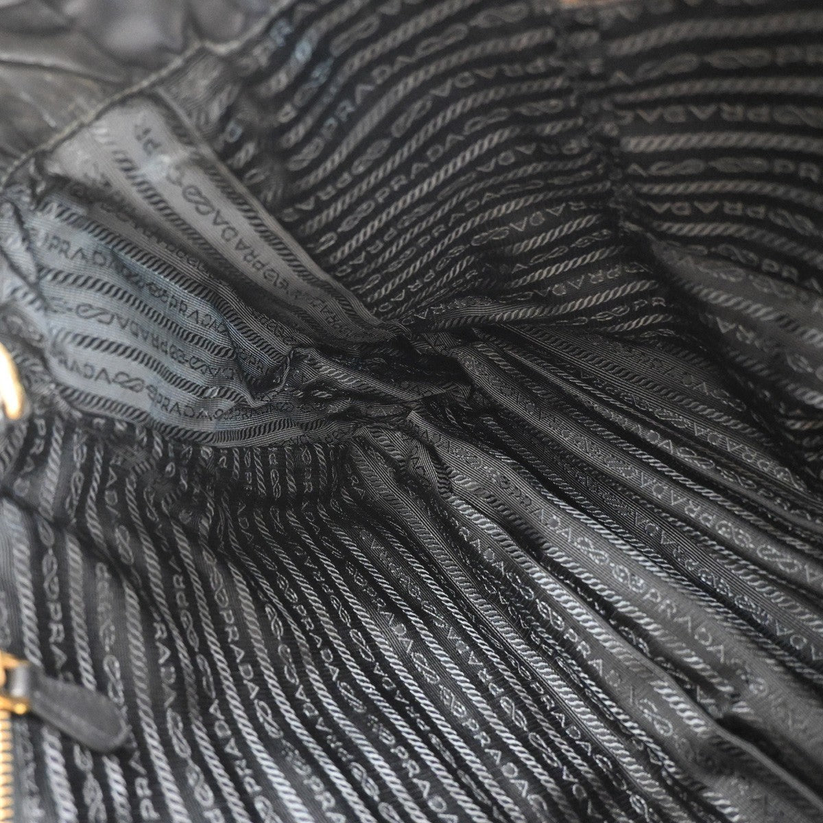 Prada Convertible Side Pocket Tote Chevron Tessuto