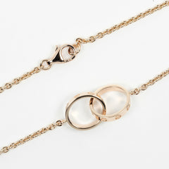 Cartier Love Interlocking Necklace 18K Rose Gold
