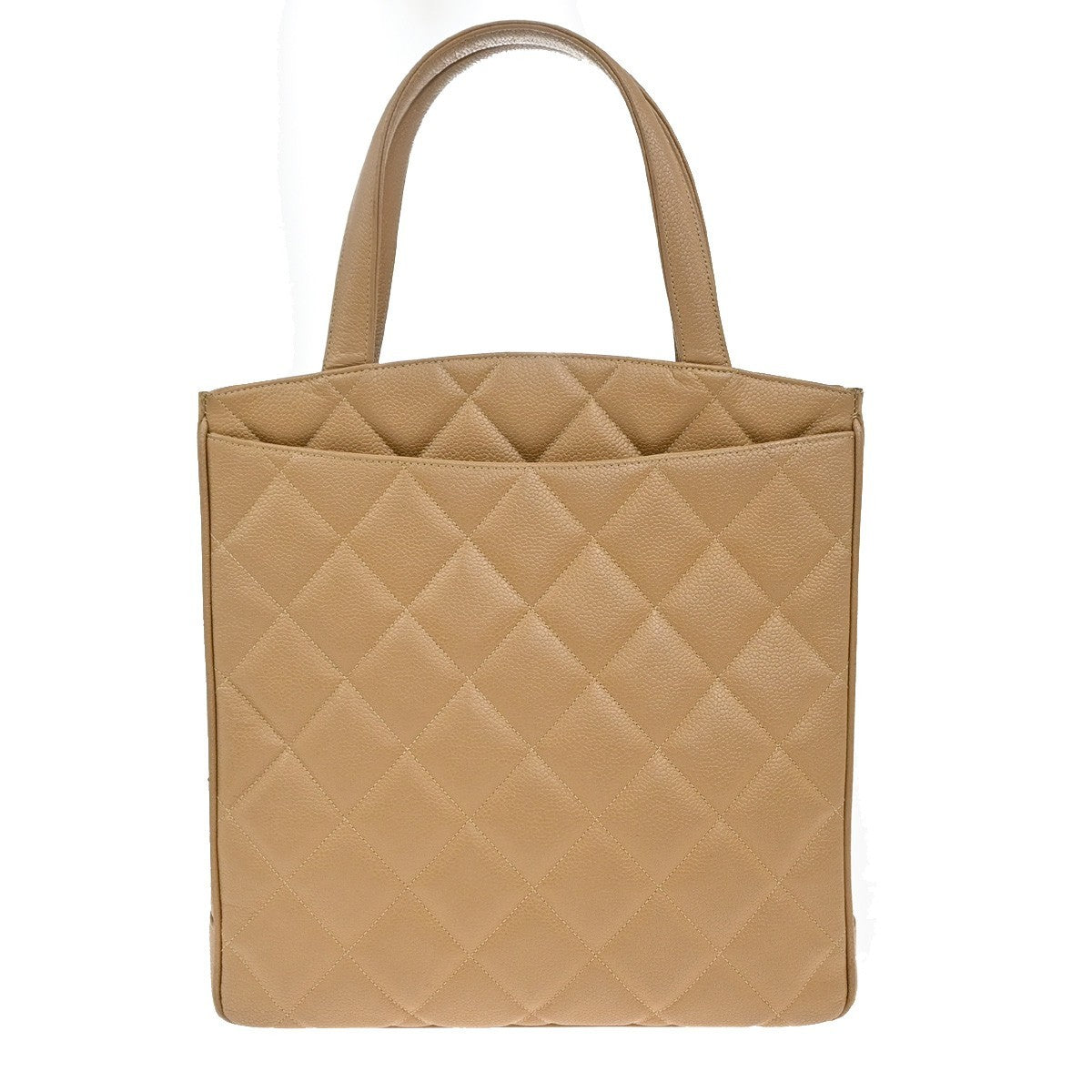 Chanel Vintage CC Lock Pocket Tote Quilted Caviar
