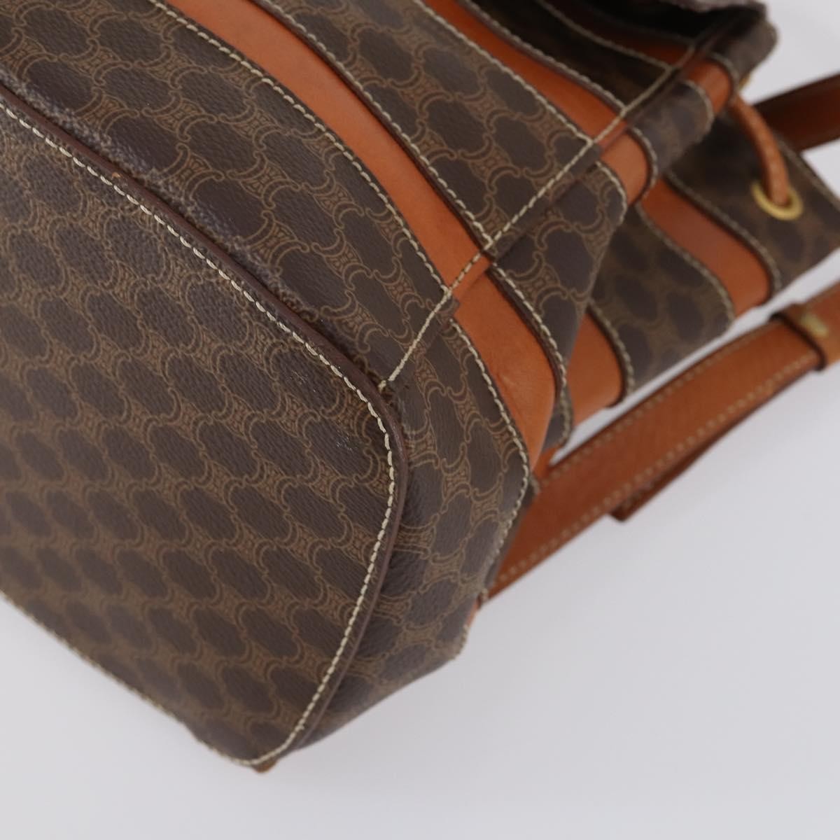 Celine Vintage Macadam Backpack Canvas and Leather