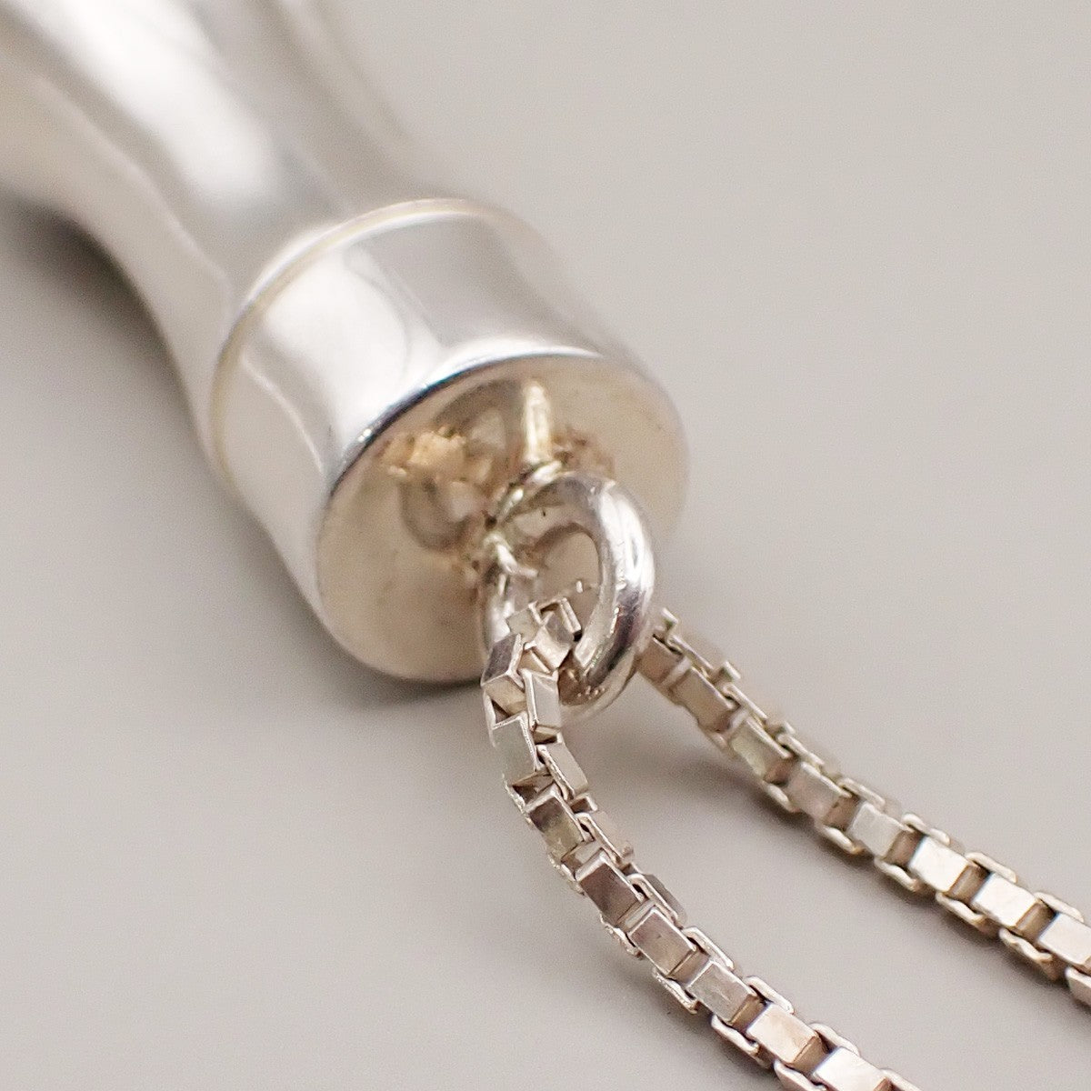 Gucci Bamboo Drop Pendant Necklace Sterling Silver