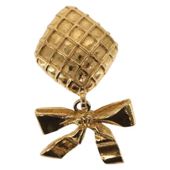 Chanel Ribbon Earring Metal