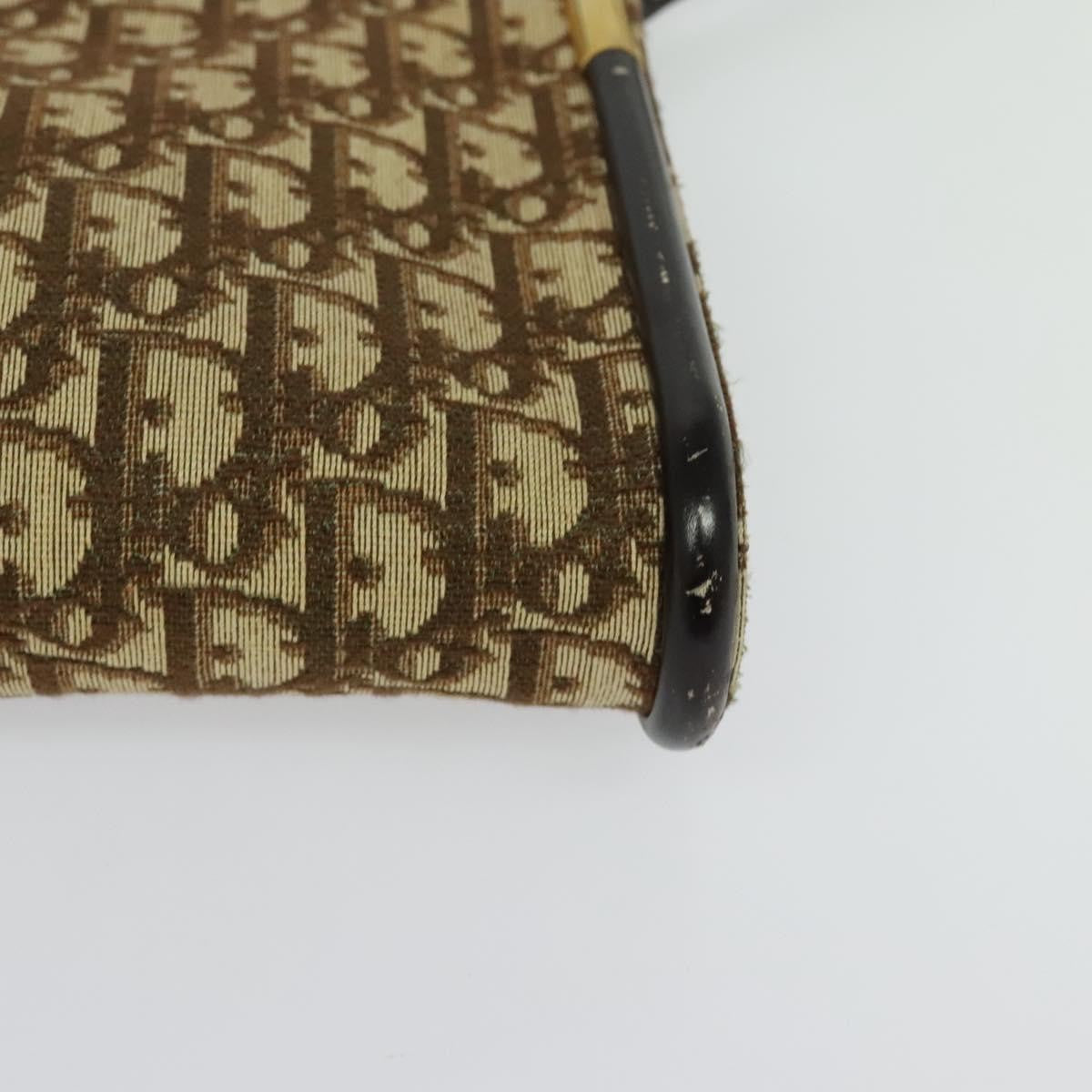 Christian Dior Vintage Trotter Shoulder Bag Canvas