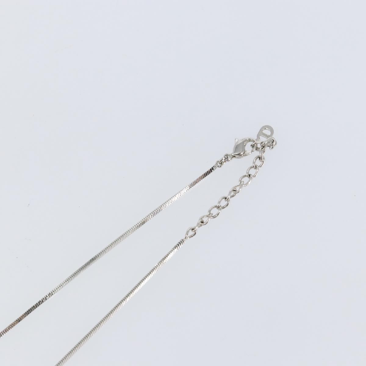 Christian Dior Trotter Motif Necklace Engraved Metal