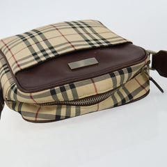 Burberry Zip Messenger Bag Nova check Canvas and Leather