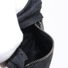 Gucci Vintage Double Belt Bag GG Canvas with Leather