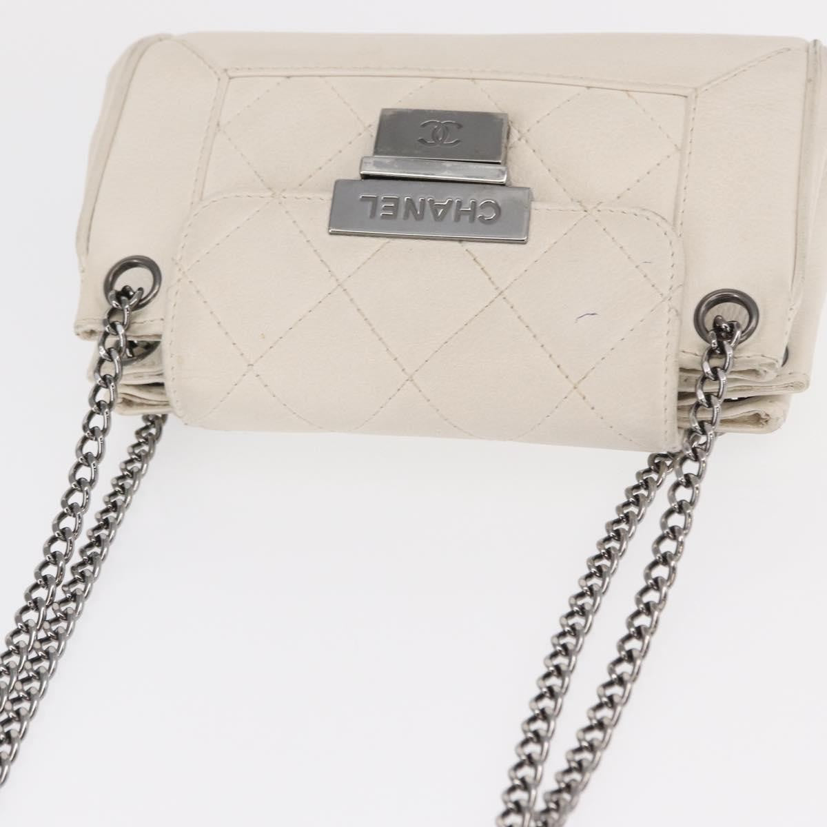 Chanel Accordion Push Lock Flap Bag Quilted Caviar