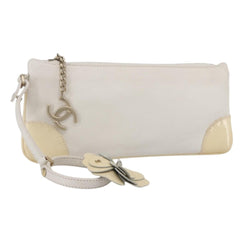 Chanel Camellia Clutch Bag Leather