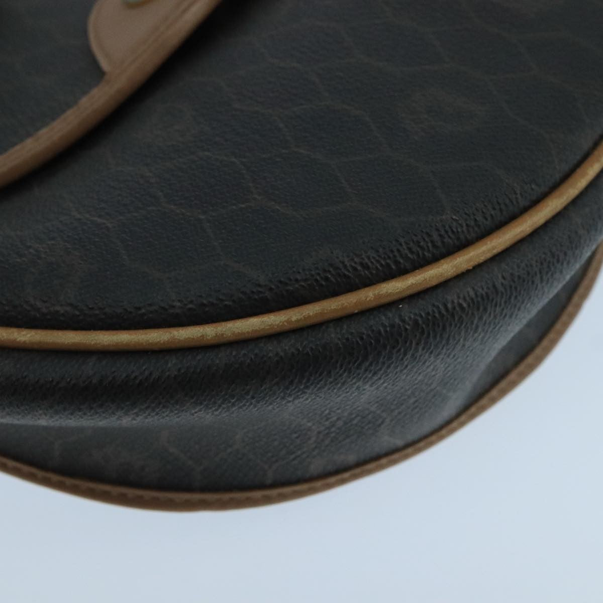 Christian Dior Vintage Honeycomb Flap Crossbody Bag Canvas and Leather