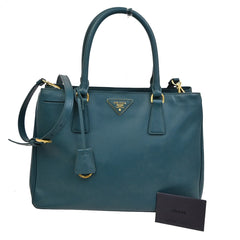 Prada Double Zip Lux Tote Saffiano Leather