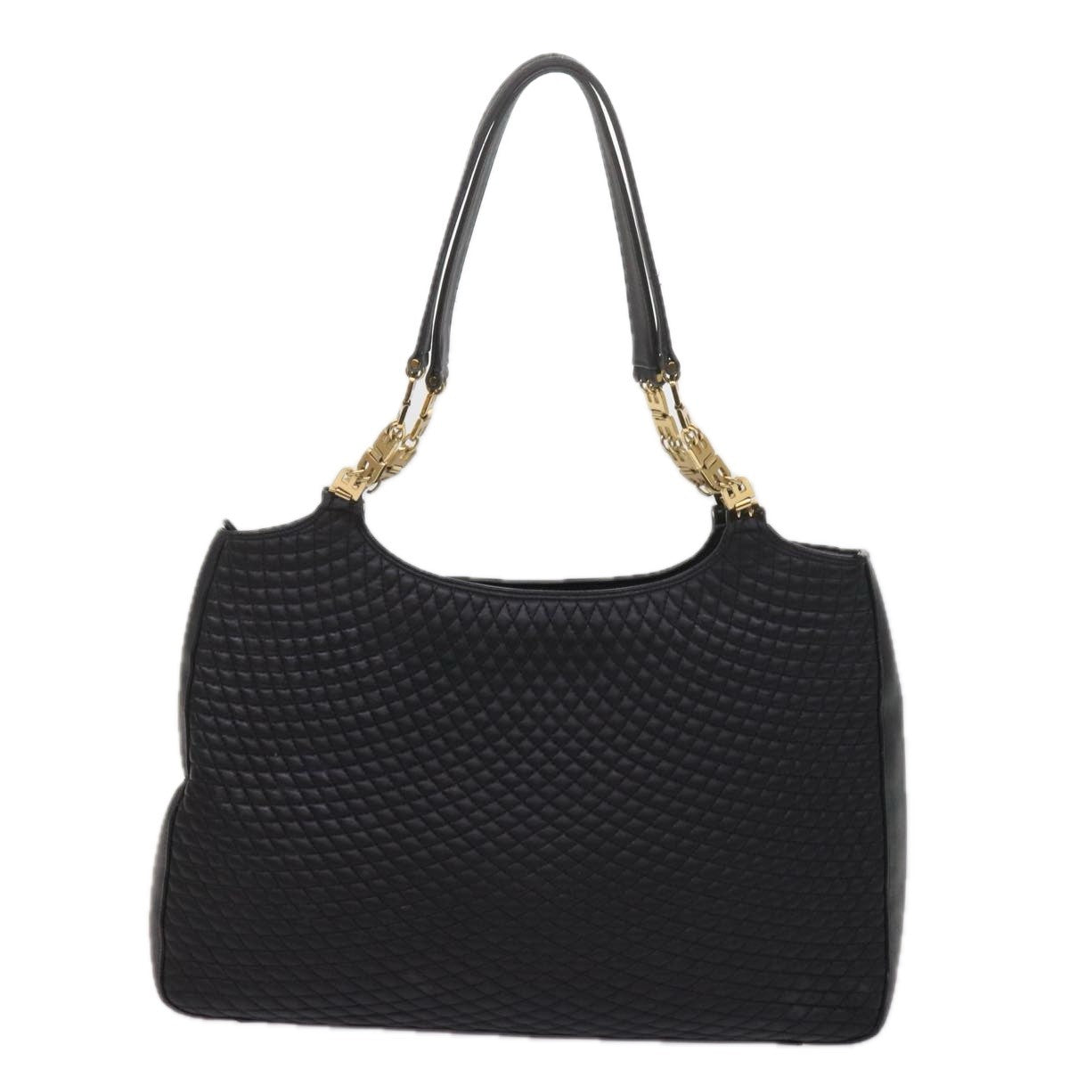 Bally Vintage Chain Shoulder Bag Quilted Leather