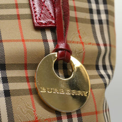 Burberry Nova Check Tote Nylon and Leather