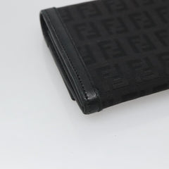 Fendi FF Flap Wallet Zucca Canvas with Embossed Leather